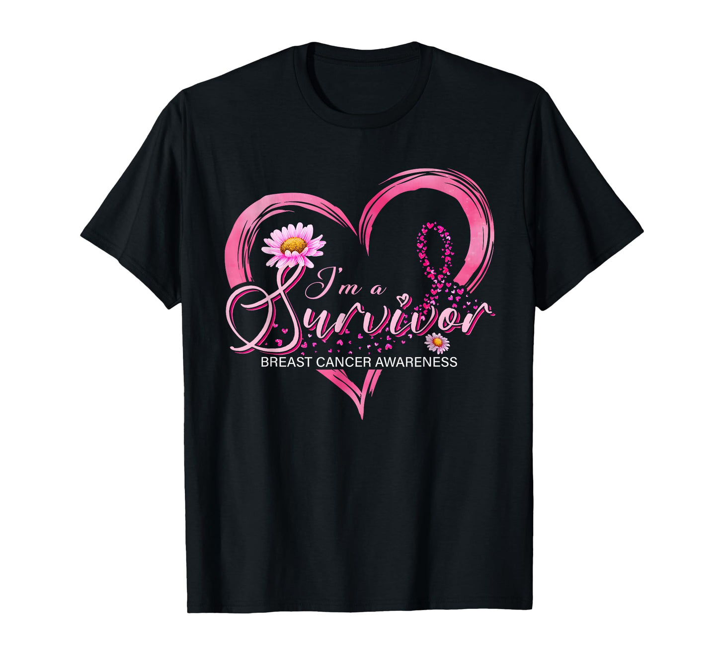 I'm A Survivor Butterfly Fight Breast Cancer Awareness Women T-Shirt