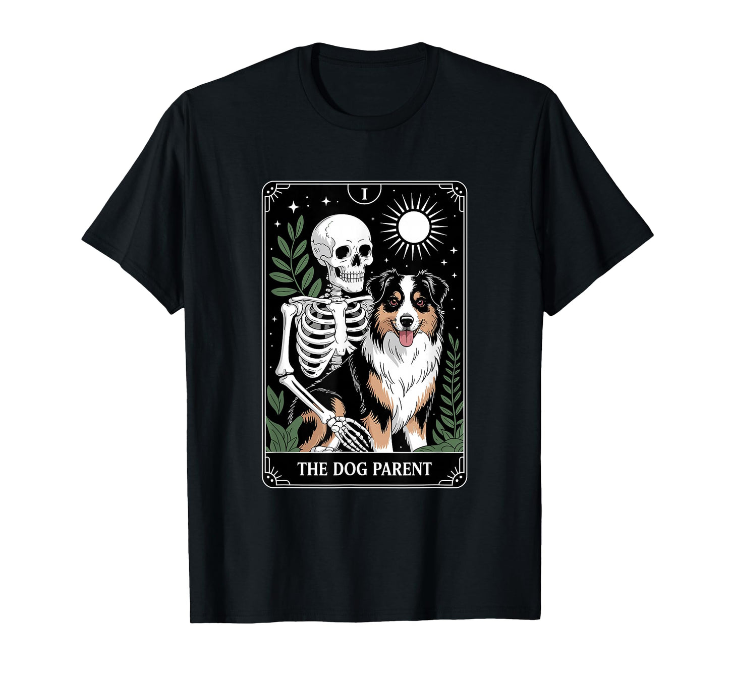 Funny Tarot Dog Parent Australian Shepherd T-Shirt