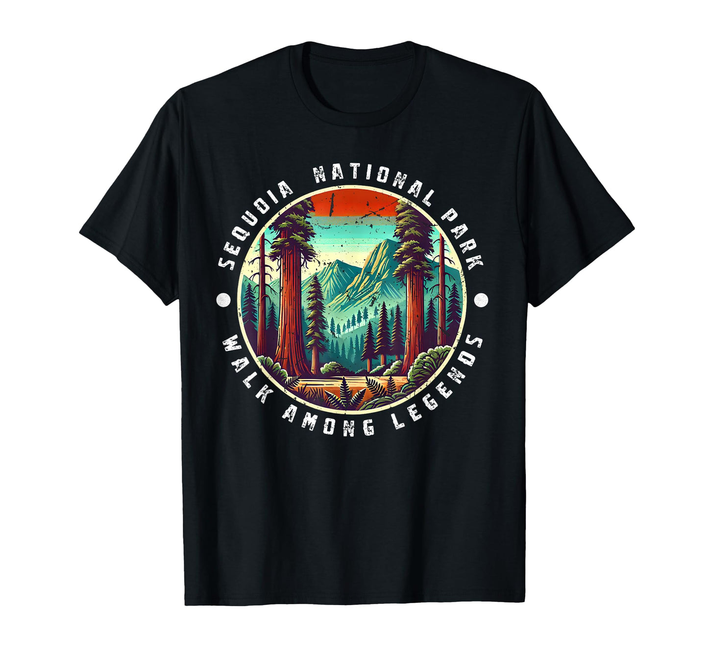 Sequoia National Park Walk Among Legends Vintage Design T-Shirt