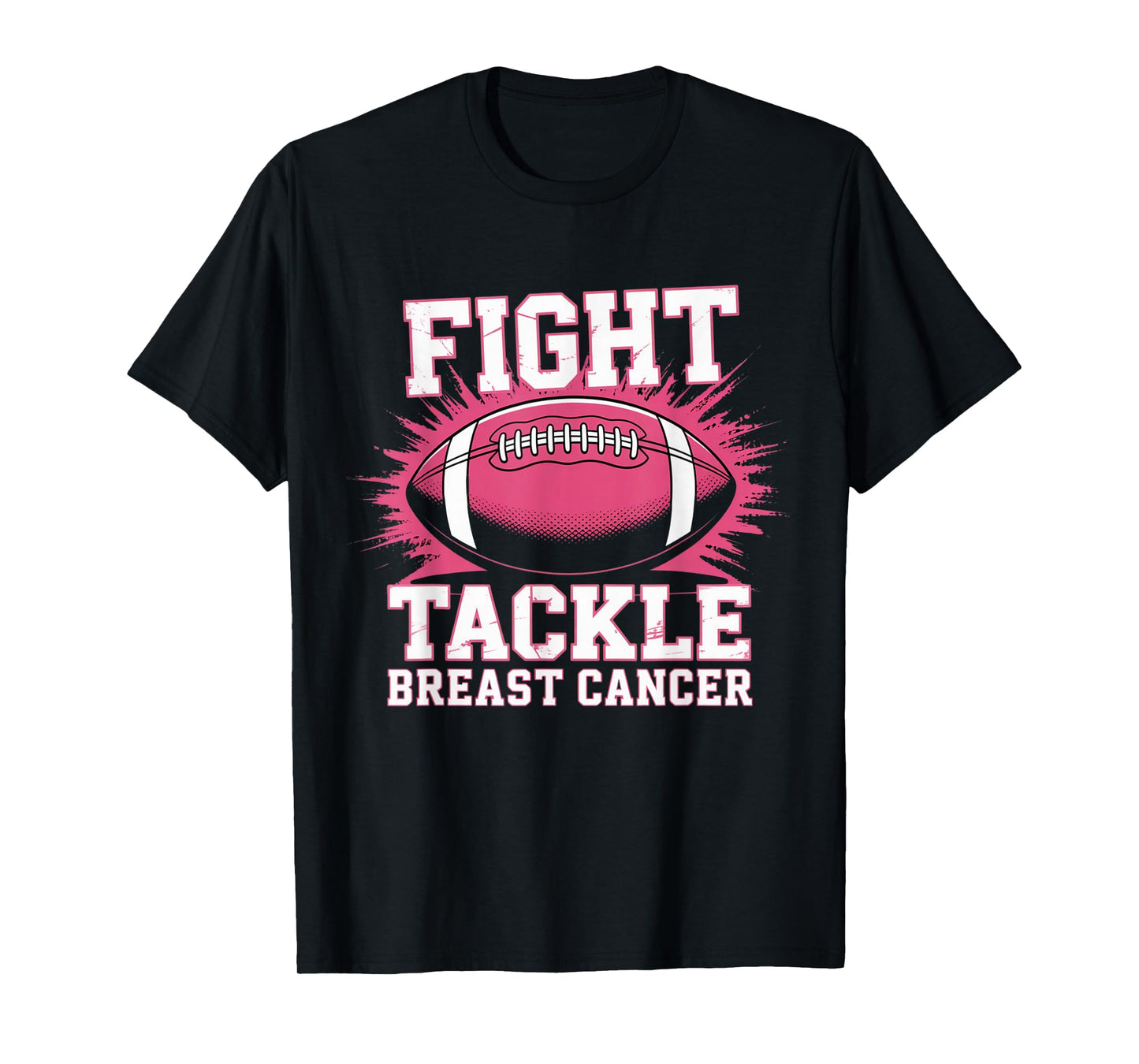 Pink Out Tackle Breast Cancer Awareness Football Kids Boys T-Shirt