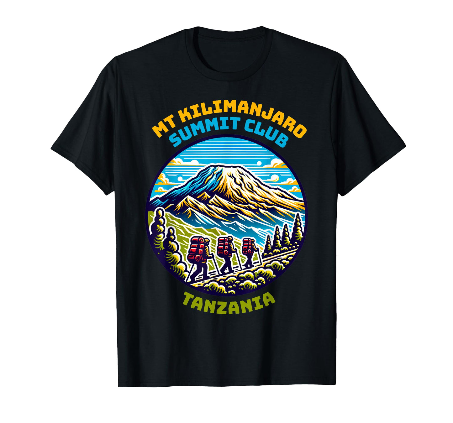 Mt Kilimanjaro Summit Club Tanzania Africa's Highest Hiking T-Shirt