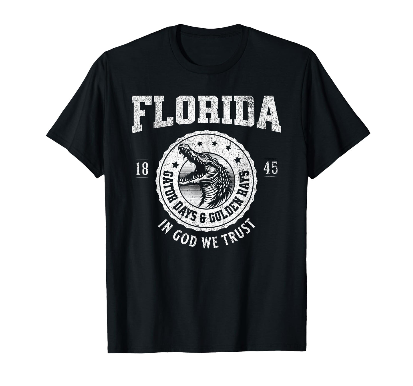 Florida Gator Days & Golden Rays Retro Alligator Head T-Shirt