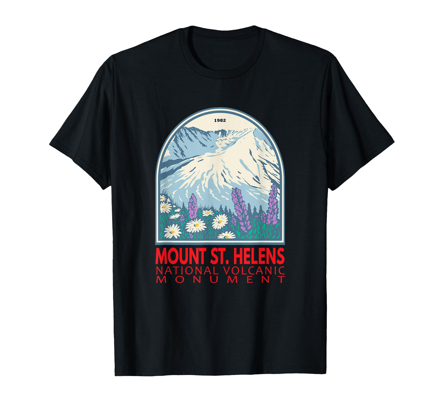 Mount St Helens National Volcanic Monument Emblem Vintage T-Shirt
