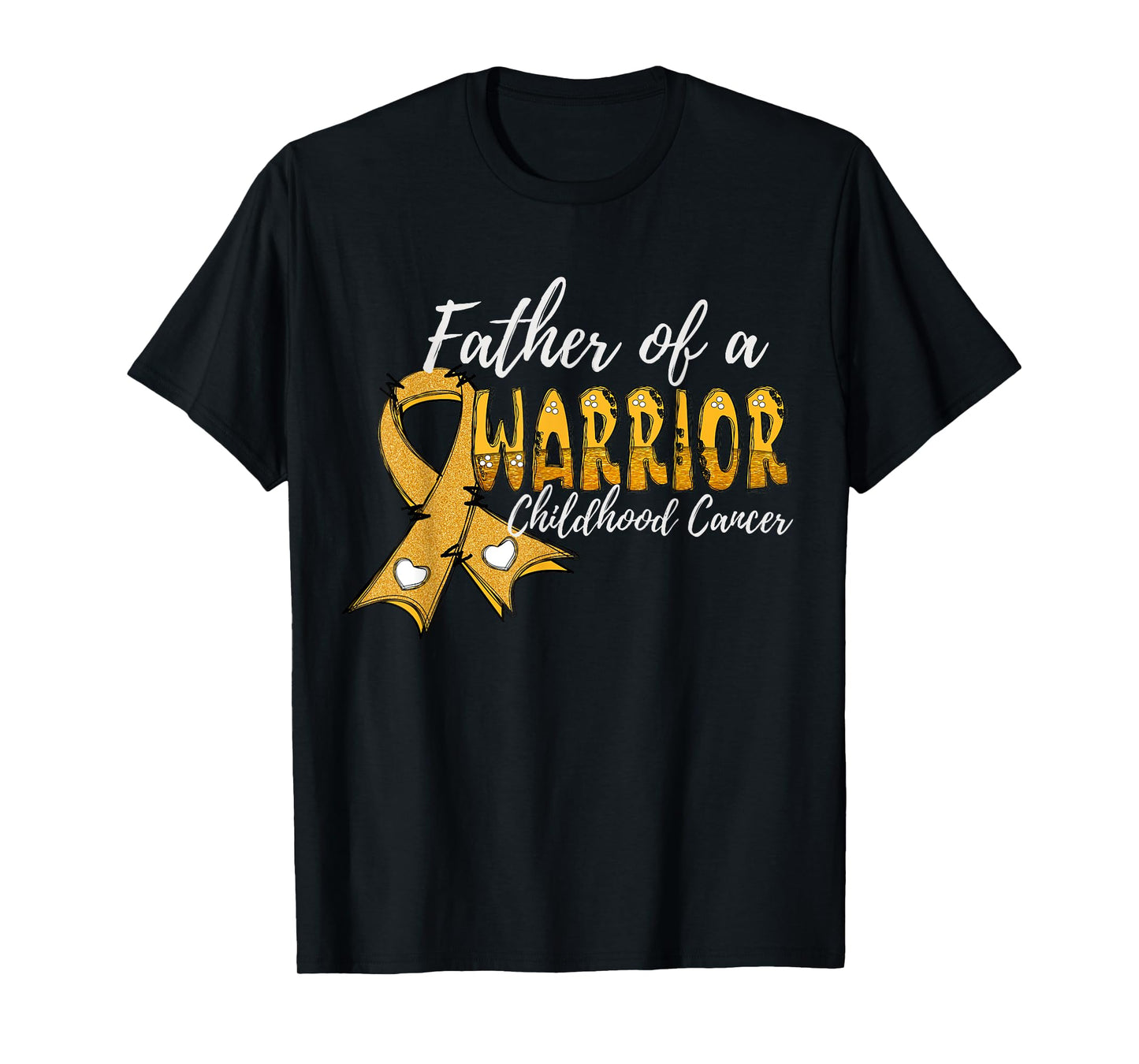 Father Of A Warrior Child Cancer Awareness Family T-Shirt