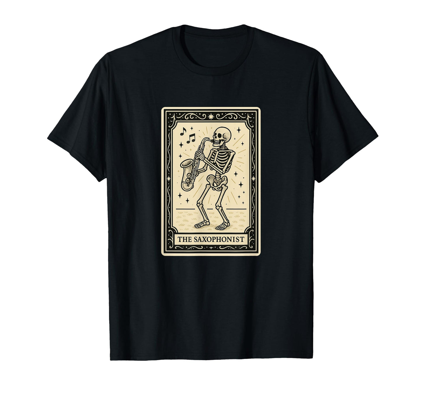 Saxophonist Tarot Card - Halloween Spooky Gothic Saxophone T-Shirt
