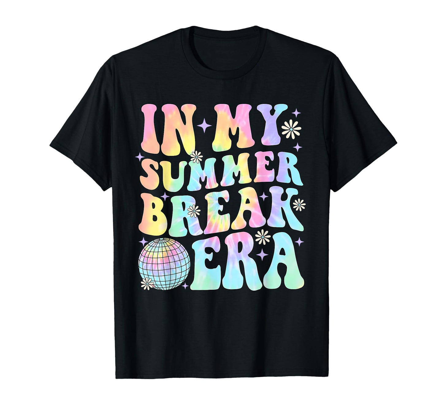 In My Summer Break Era Teacher Summer Break Vacation Groovy T-Shirt