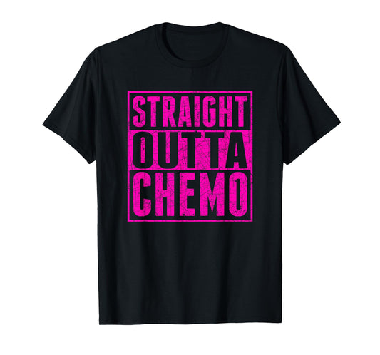 Straight Outta Chemo Breast Cancer Awareness T-Shirt