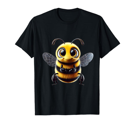 Cute Smiling Bee Cartoon Art T-Shirt