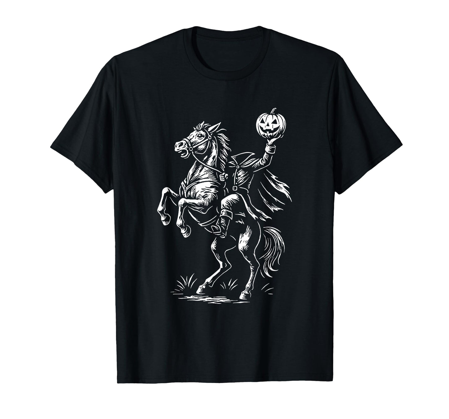 Headless Horseman Halloween Pumpkin Spooky Jack O Lantern T-Shirt