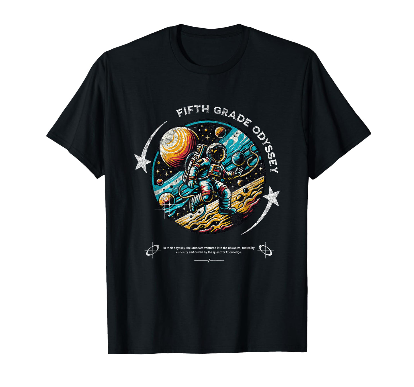 Fifth Grade Back To School Space Rocket Astronaut T-Shirt