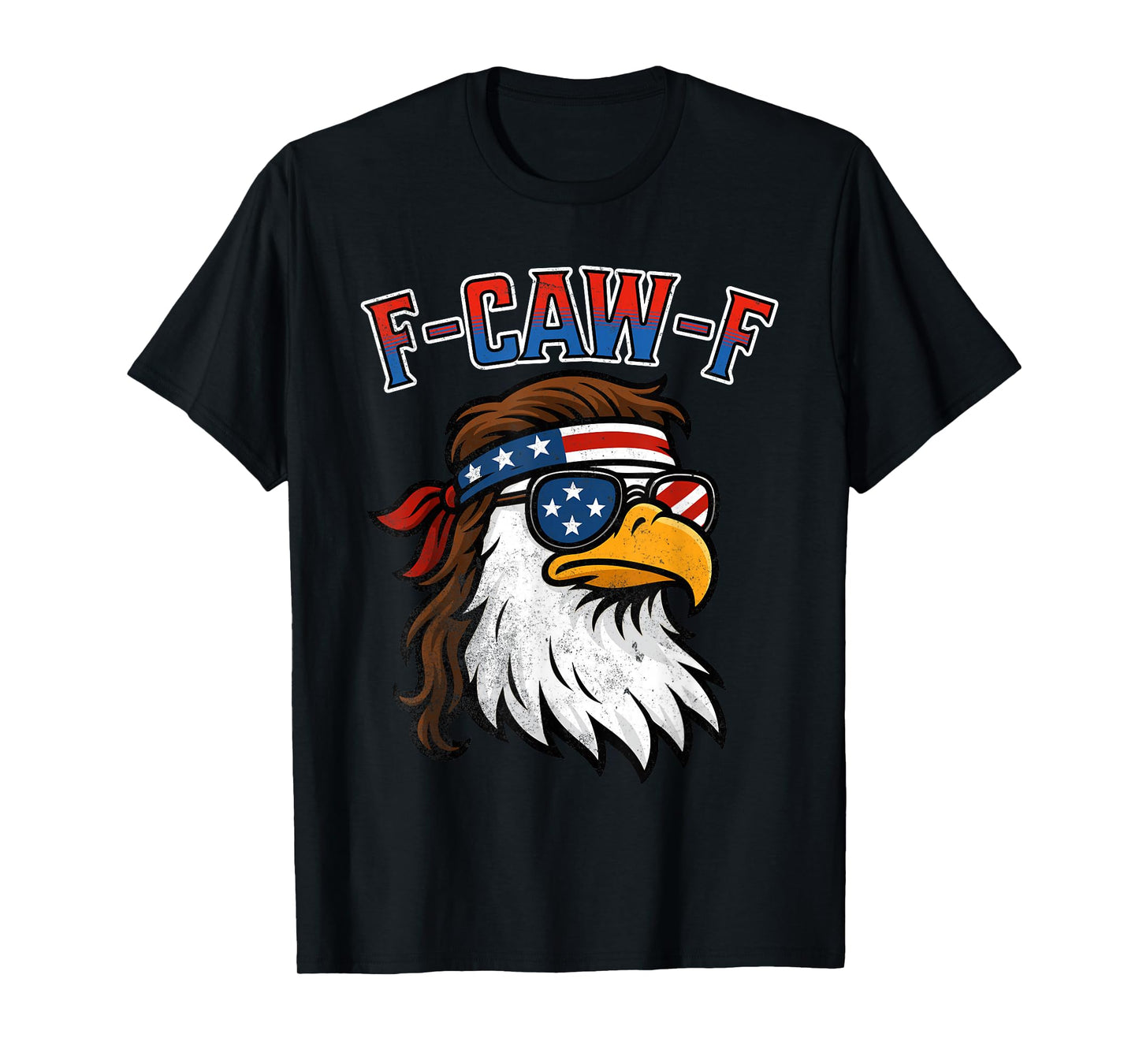 F Caw F American Flag Eagle T-Shirt