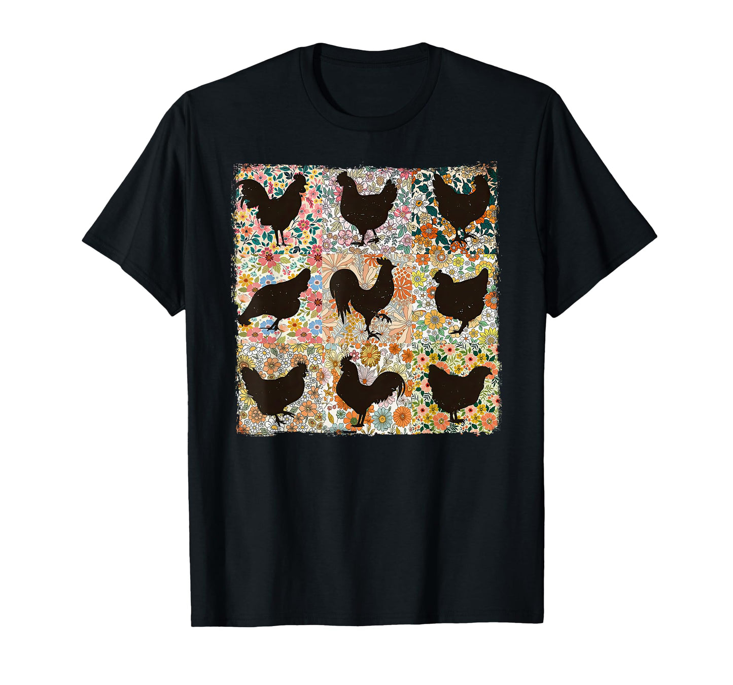 Boho Chicken Farm Happy Mother's Day Animal Chicken Flower T-Shirt