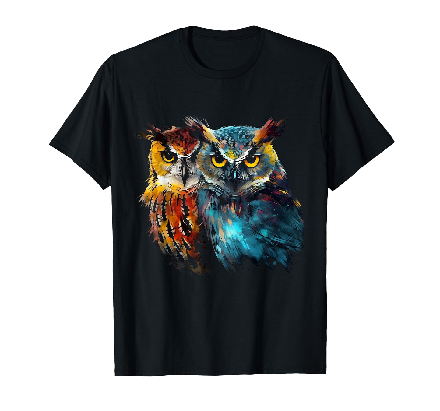 Owl Art - Animal Artwork Bird Owl T-Shirt