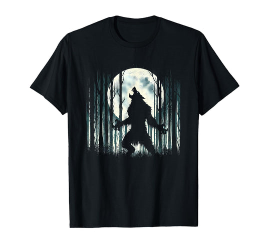Werewolf Howling At Full Moon - Alpha Wolf Meme Literally Me T-Shirt