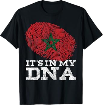It's In My DNA Moroccan Gift Cool Moorish Proud Morocco Flag T-Shirt