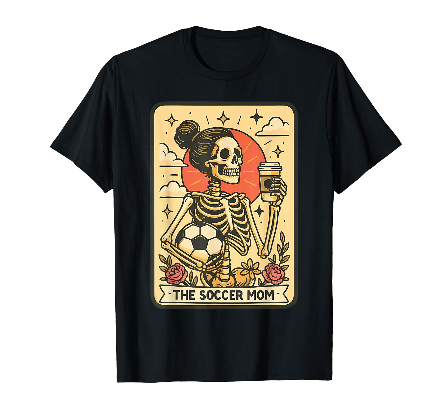 Halloween Soccer Mom Tarot Card Soccer Mama Sports Game Day T-Shirt