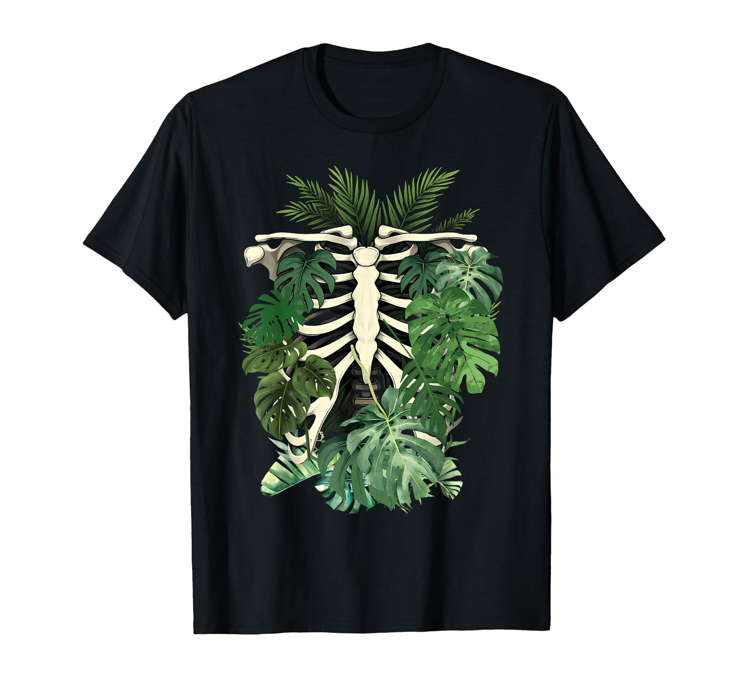 Skeleton Plant Body Monstera Leaf Plant Mom Gardening Women T-Shirt