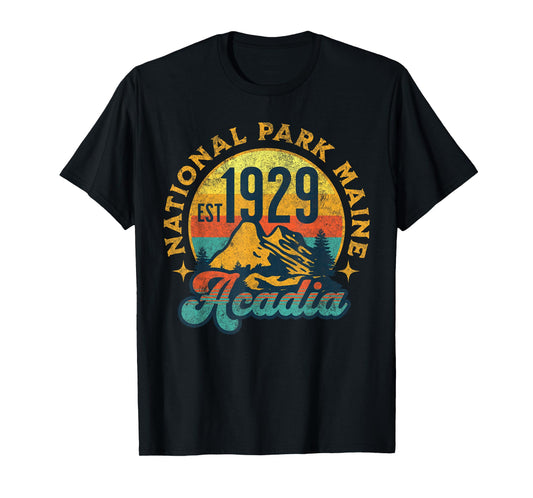 Acadia Maine Nature Mountains Hiking Outdoors Vintage T-Shirt
