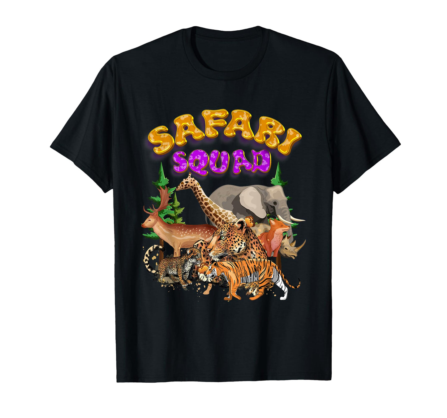 Safari Squad Animals Zoo Lovers Wildlife Jungle Zoologist T-Shirt