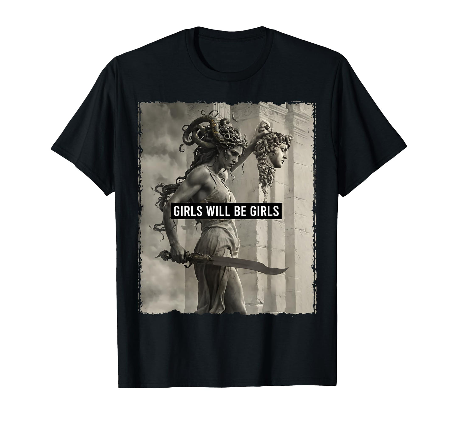 Girl Will Be Girls Patriotic Feminist 4th Of July USA Women T-Shirt