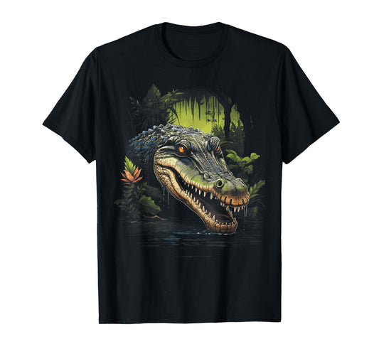 Crocodile Alligator Animal Illustration T-Shirt