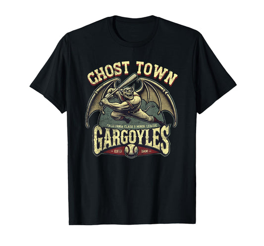 Halloween Ghost Town Gargoyles Minor League Baseball T-Shirt