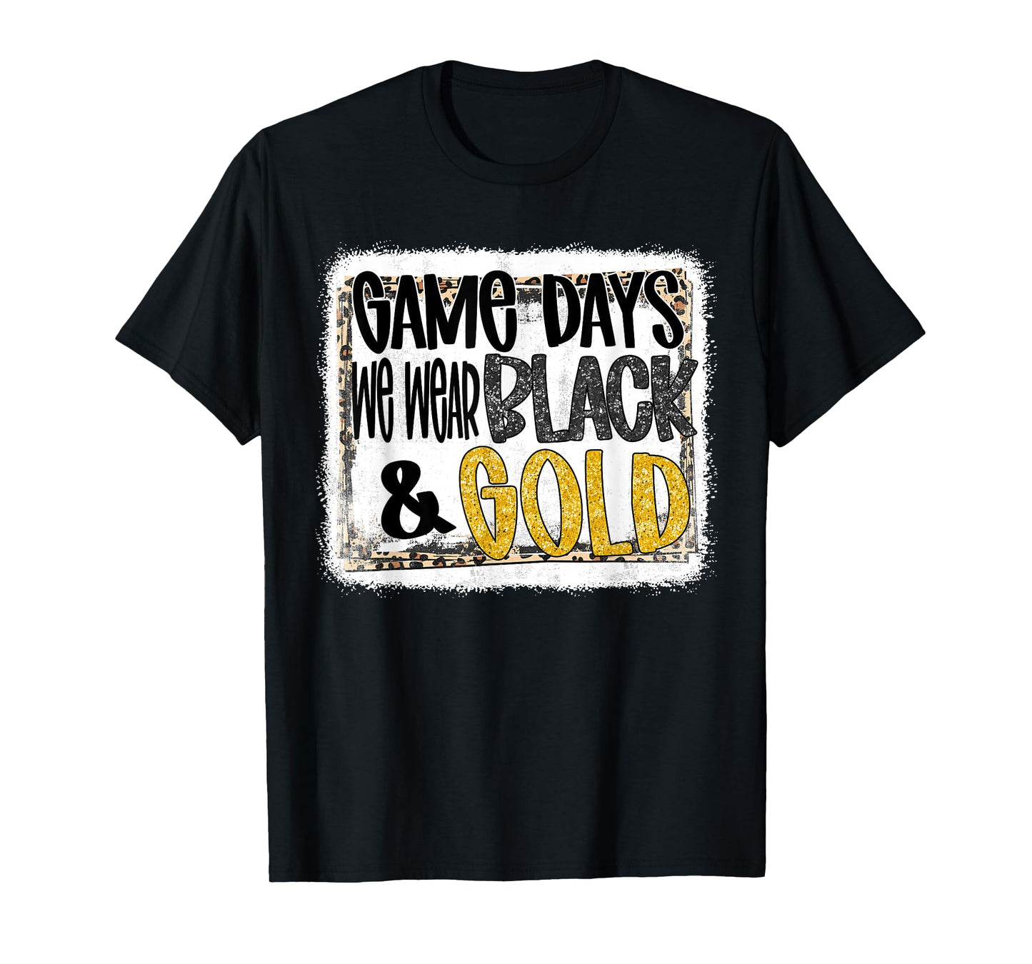 On Gameday Football We Wear Black And Gold School Spirit T-Shirt