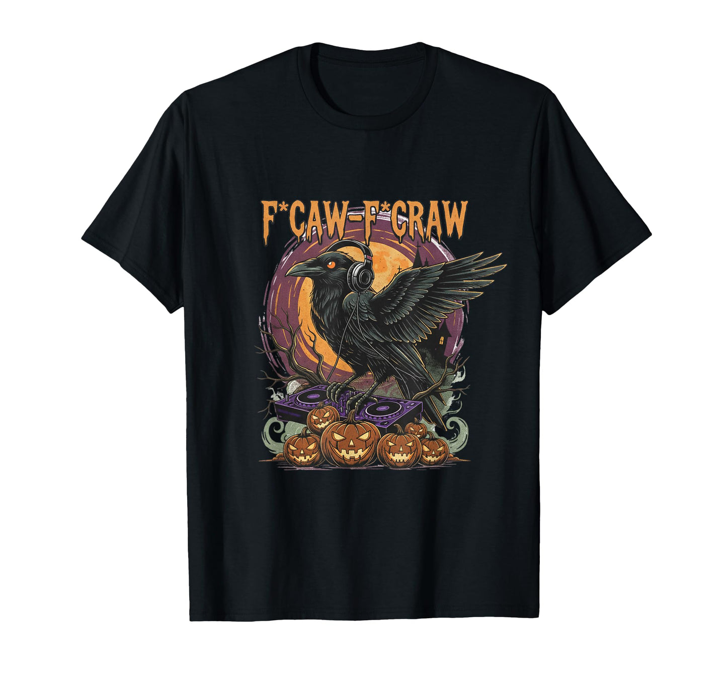 Halloween DJ F-CAW-F Dubbing Musical Craw Festive T-Shirt