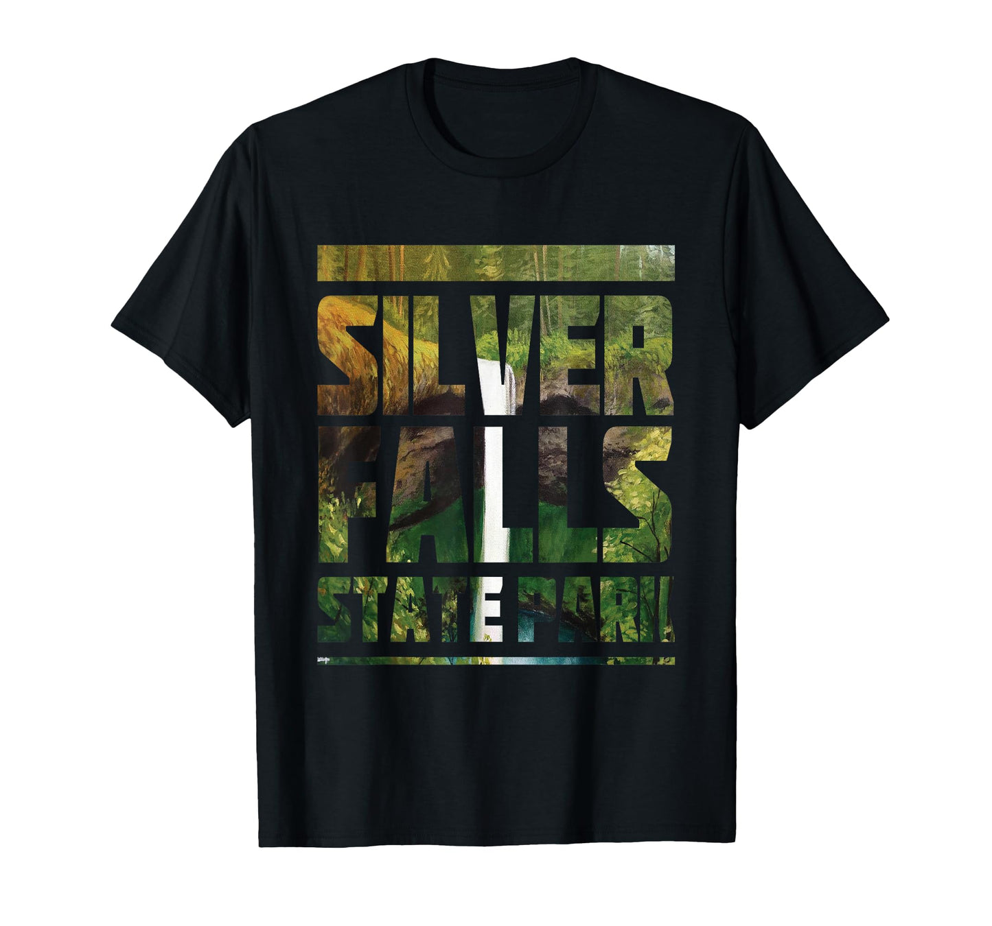 Silver Falls State Park Waterfall Souvenir Camping Hiking T-Shirt