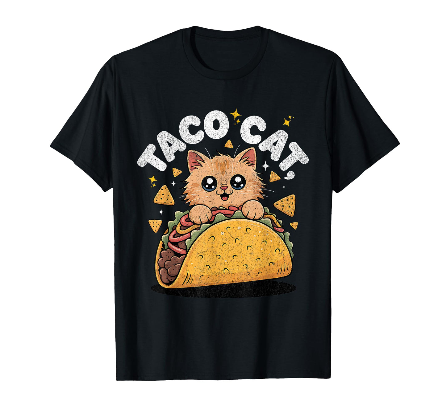 Funny Taco Cat Cute Cat in Taco Graphic Tee T-Shirt