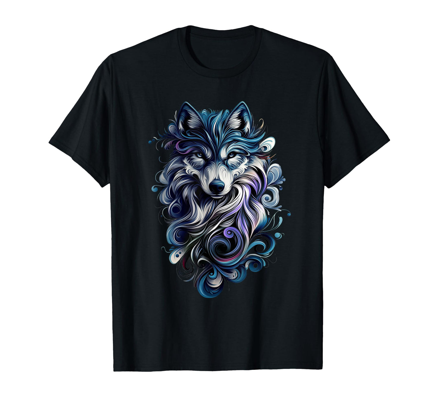 Wolf Wildlife Nature Colorful Wolf T-Shirt