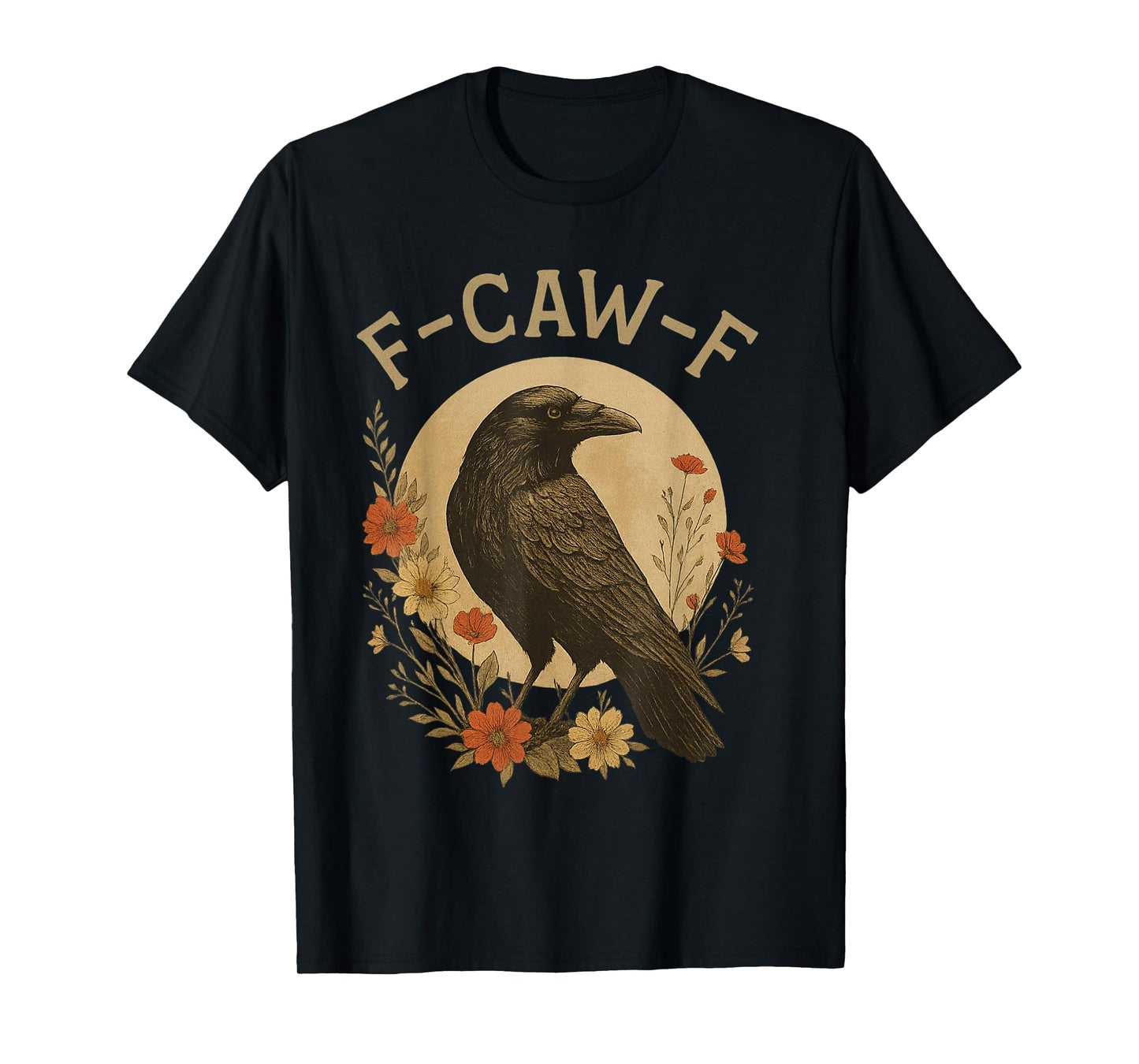Funny Halloween Crow Bird – Vintage Raven Graphic T-Shirt
