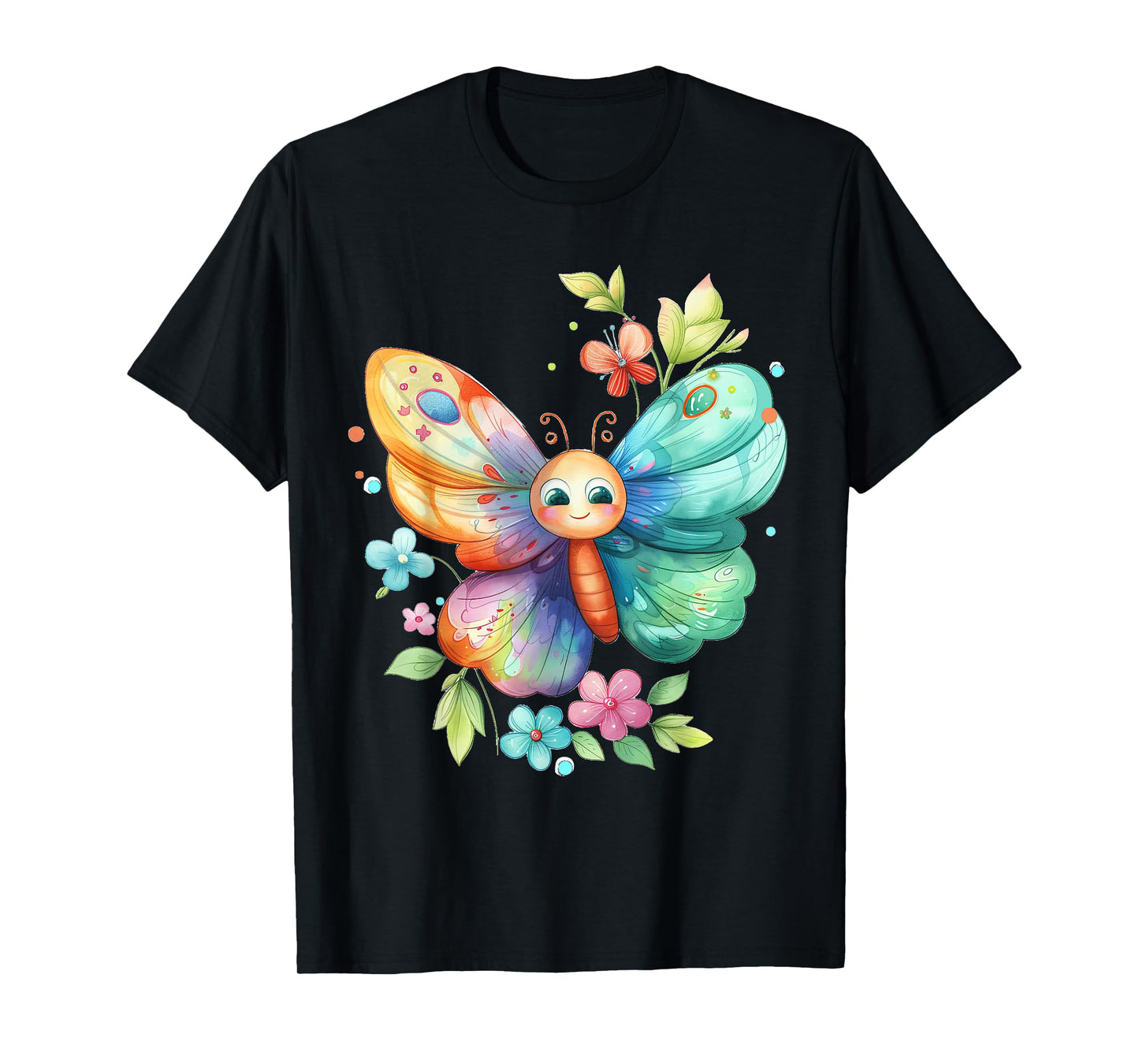 butterfly with flowers cute butterflies nature daughter T-Shirt