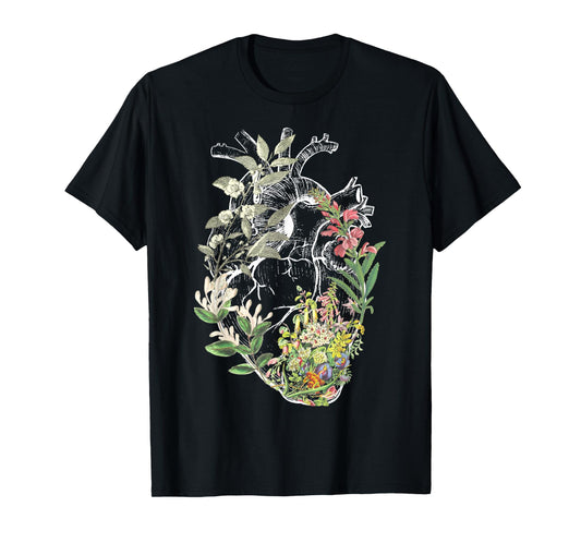 Anatomical Heart And Flowers Show Your Love T-Shirt