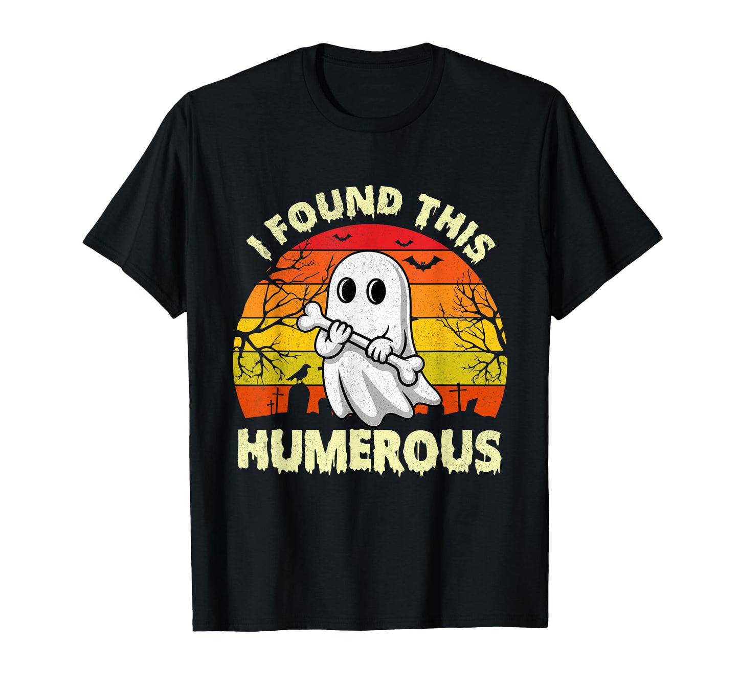 I Found This Humerus Funny Retro Ghost Nurse Halloween T-Shirt