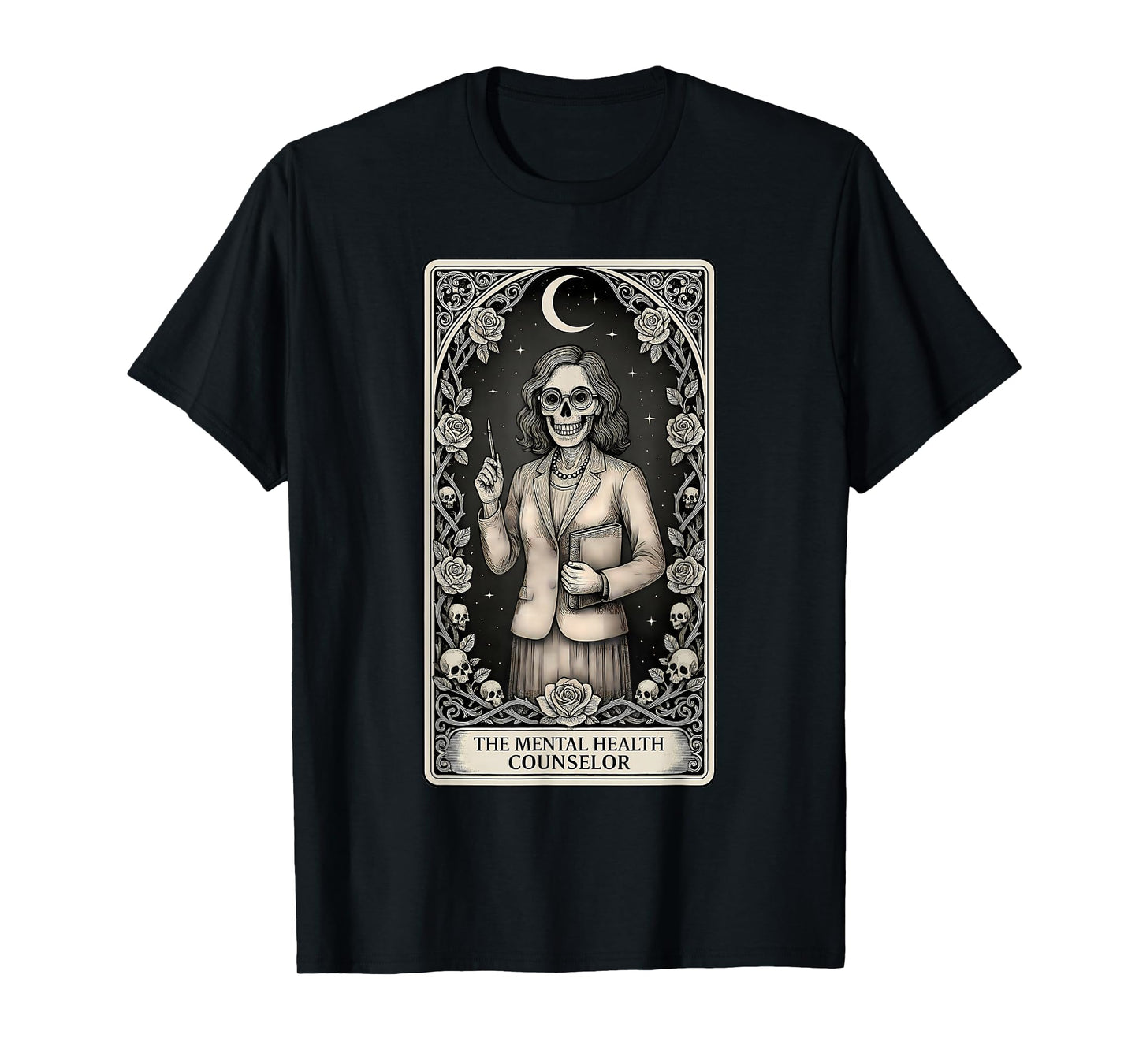 The Mental Health Counselor Skeleton Tarot Card T-Shirt