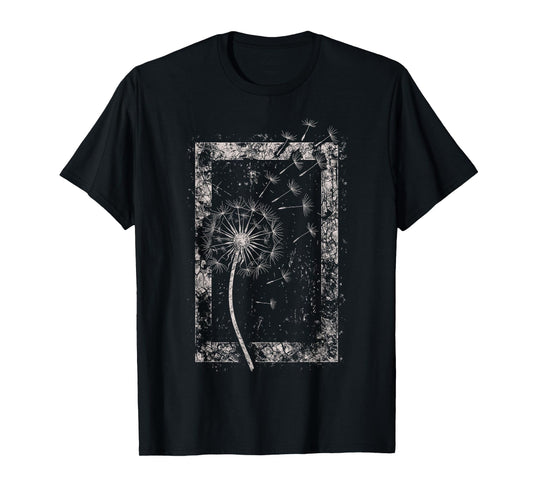 Dandelion Flower Grunge Alt Alternative Goth Gothic Y2K Art T-Shirt
