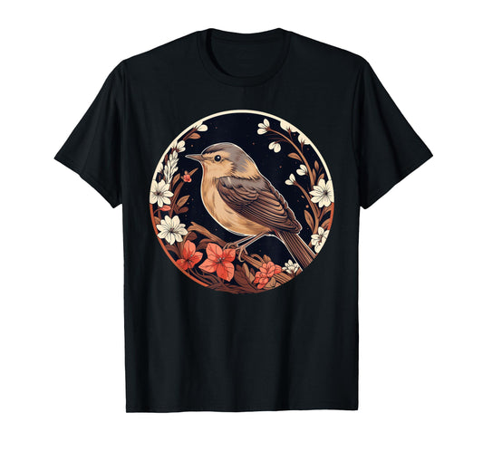 Cute Cottagecore Aesthetic Wren Bird T-Shirt