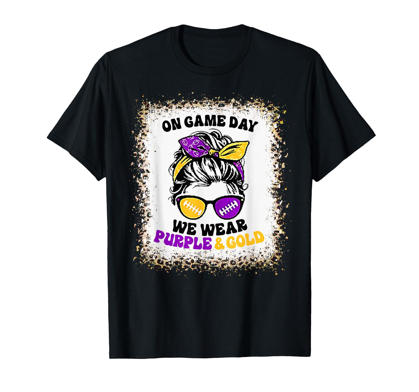 On Gameday Football We Wear Purple and Gold Game Day T-Shirt