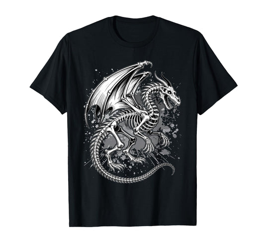 Dragon Skeleton Halloween Fantasy Boys Girls Kids T-Shirt