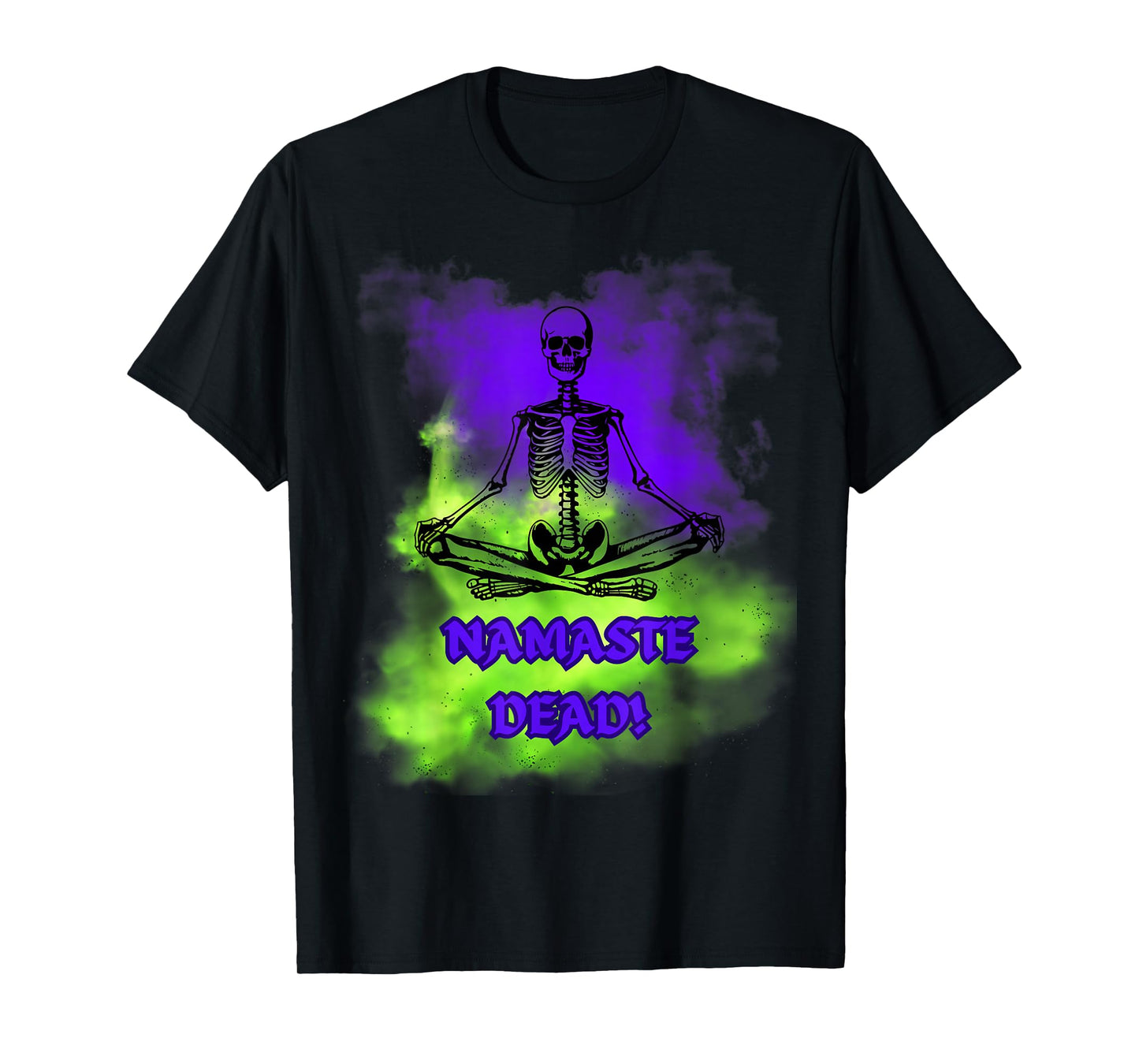 Skeleton Yoga Halloween – Funny Namaste Dead Meditation T-Shirt