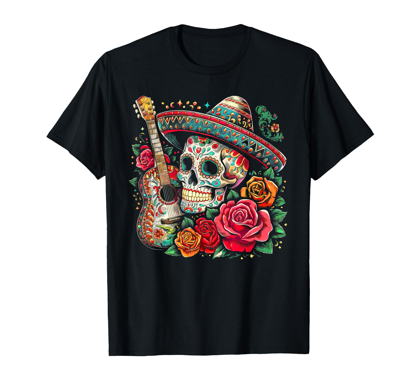Cinco De Mayo Skull Sombrero Fiesta Mexican Skull Men Women T-Shirt