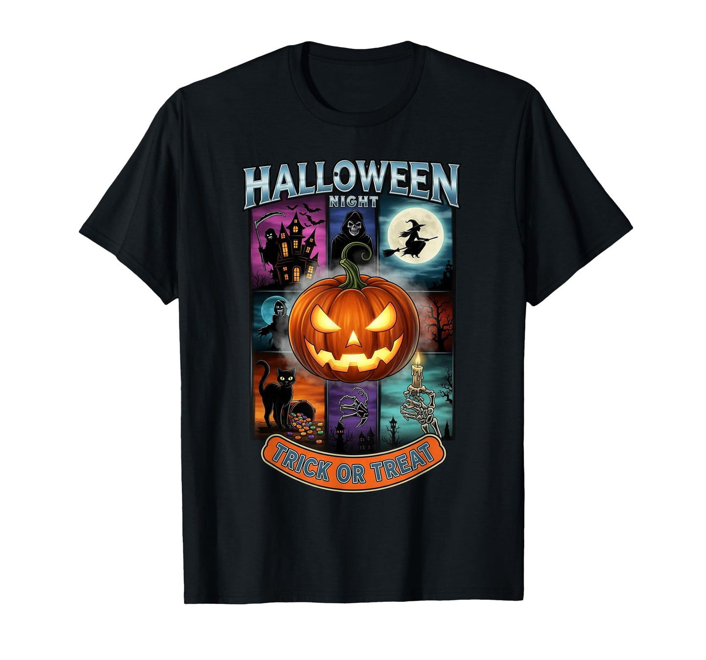 Halloween Night Spooky Funny Pumpkin Holiday T-Shirt