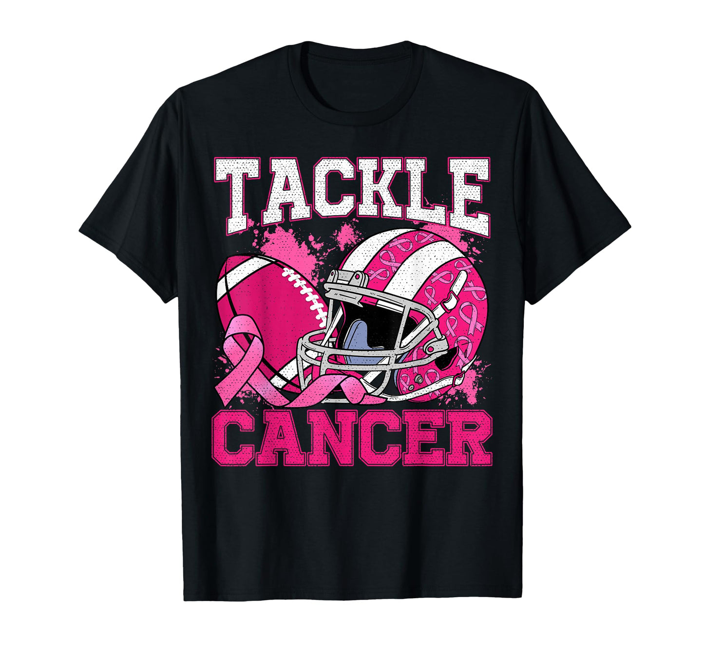 Tackle Breast Cancer Football Pink Breast Cancer Awareness T-Shirt