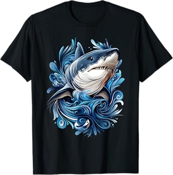 Shark Wildlife Nature Colorful Shark T-Shirt