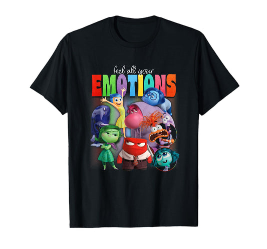 Disney Pixar Inside Out 2 Feel All Your Emotions Vintage T-Shirt