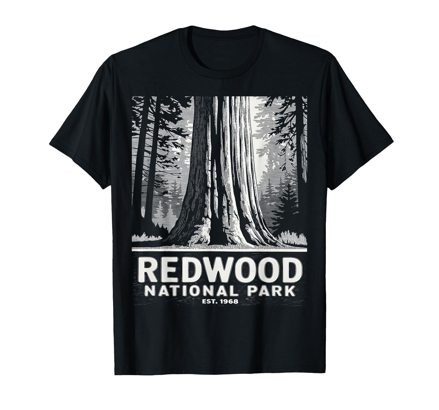 Redwood National Park Vintage Camping Hiking Men Women Kids T-Shirt