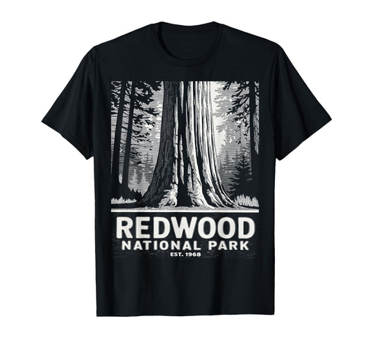 Redwood National Park Vintage Camping Hiking Men Women Kids T-Shirt