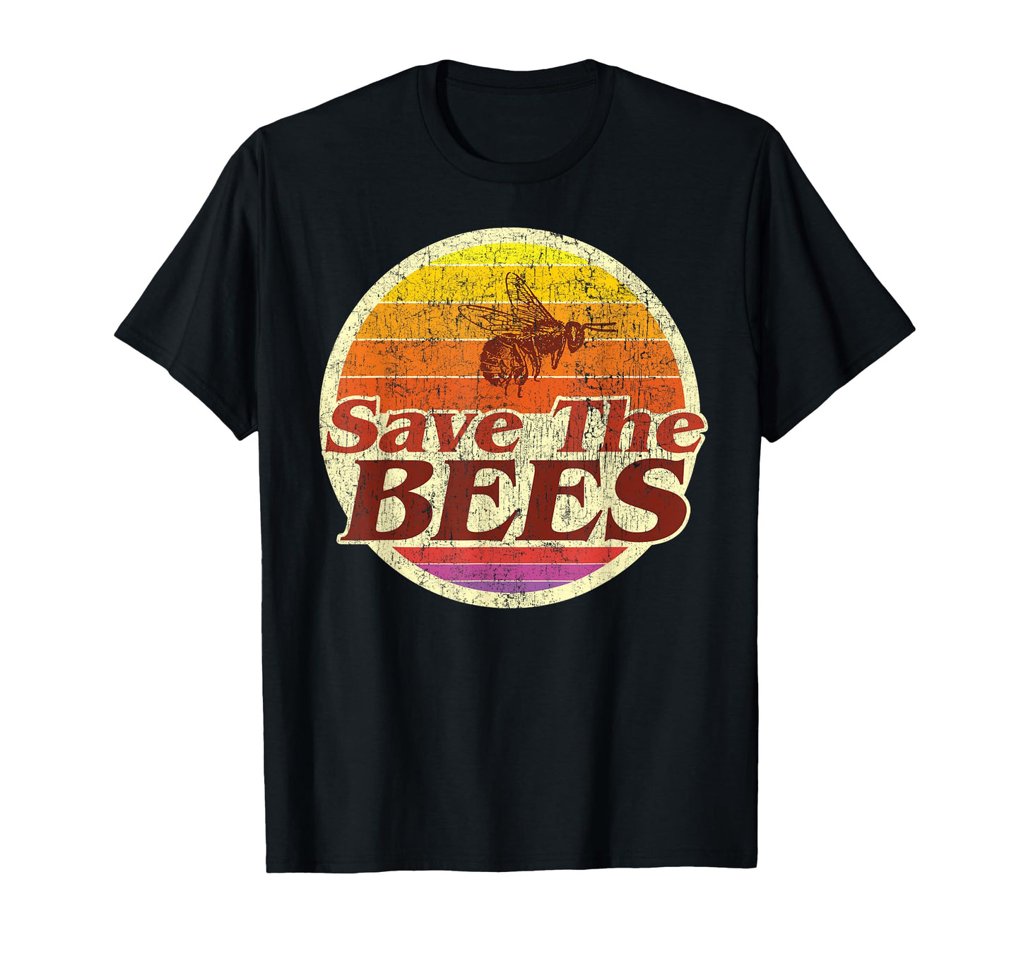 Save Bees Women Men Vintage Distressed Used Look Retro Bee T-Shirt