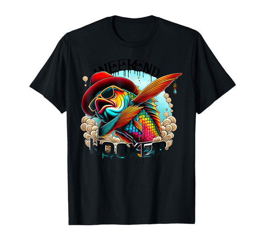Weekend Hooker Colorful Fishing Funny Fishing T-Shirt